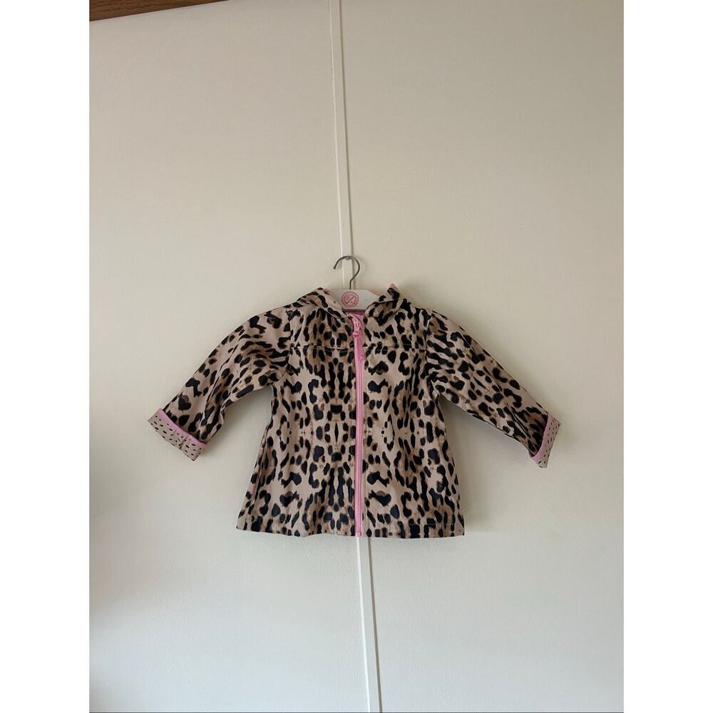 Stephen Joseph Leopard Print Rain Coat Girls Size 2T